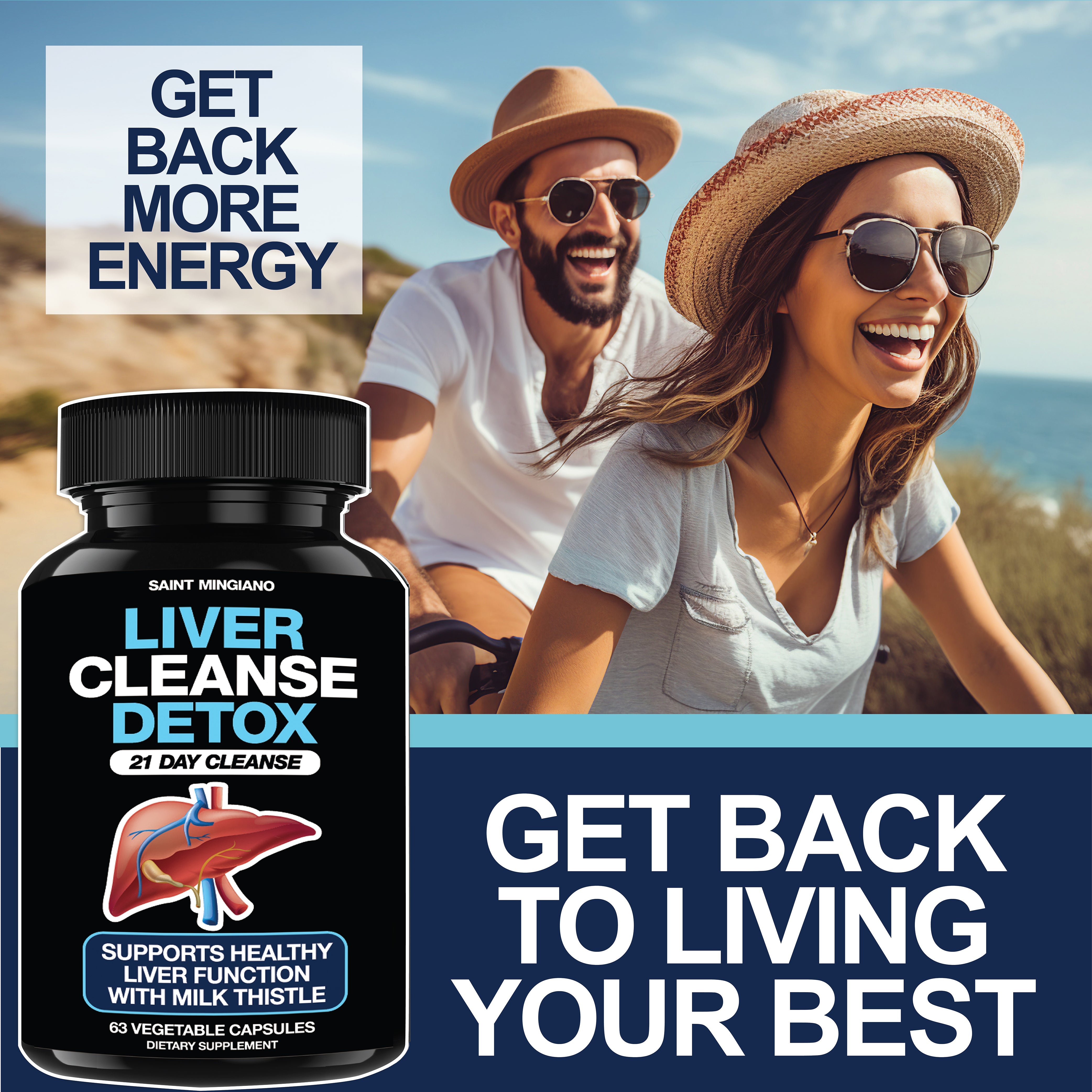 Liver Cleanse Detox Repair 21-Day Milk Thistle Supplement